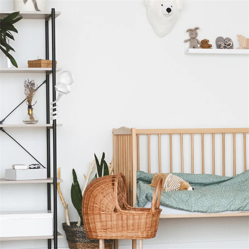 Universal Baby Monitor Bed Bracket – Flexible Camera Holder with Adjustable Long Arm, 1/4 Screw Mount & Multi function Clip