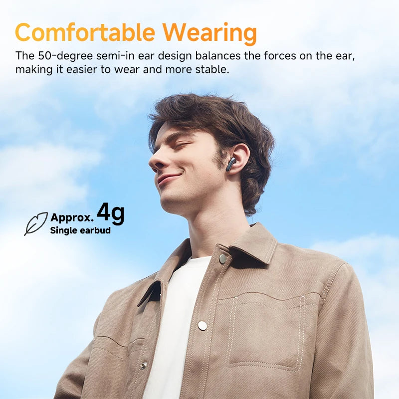 QCY HT10 AilyBuds Pro+ ANC Wireless Earphones – Hi-Res Audio with LDAC, Bluetooth 5.3, 6-Mic AI HD Call, Multipoint Connection