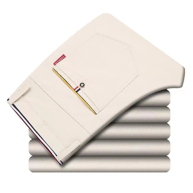 6 Colors Fashion Men's Slim Fit Casual Pants | Korea Style Business Work Trousers | All-match Midwaist Straight Casual Pants