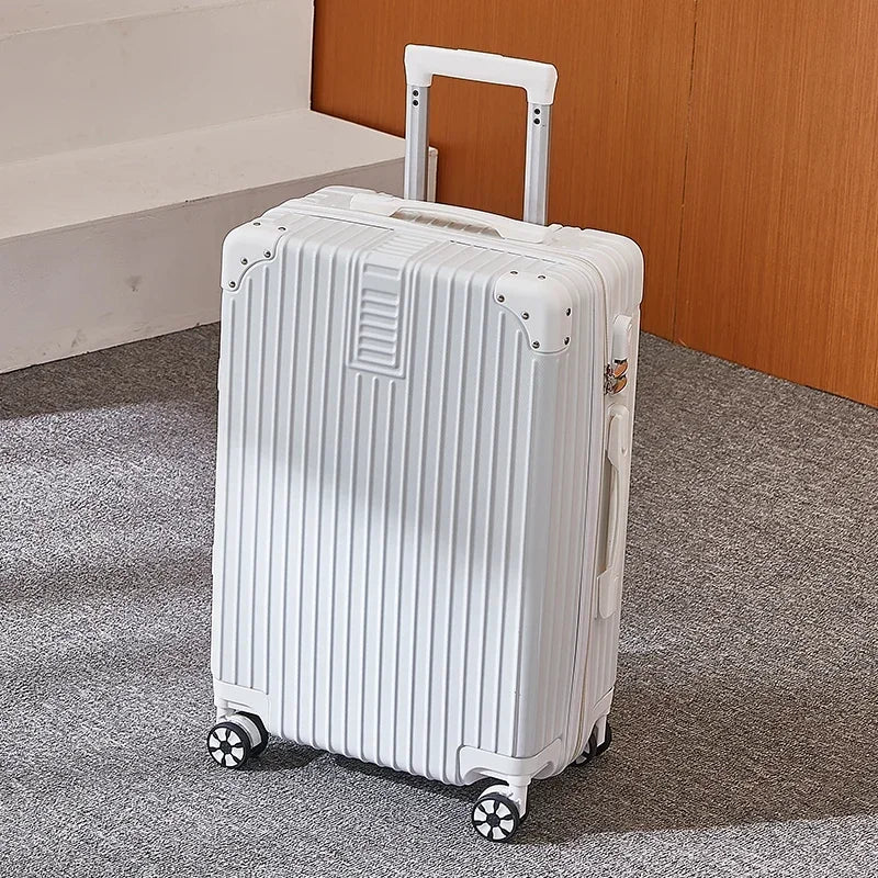 100% Aluminum Magnesium Alloy Travel Luggage | Trolley Suitcase Carry-On with Cup Holder | 20/22/24/26/28 Inch