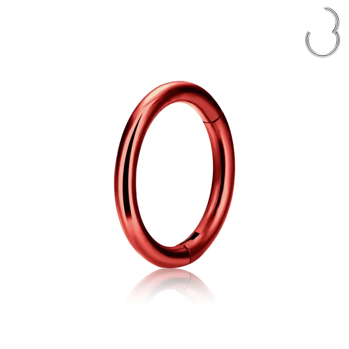 1/5Pcs Nose Rings & Lip Rings | G23 Titanium Piercing Jewelry for Women | Mixed Color Hoop Earrings & Body Clips Hinged