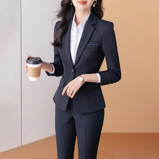 Elegant Black Women’s Suit Jacket – Fashionable Professional Office Workwear