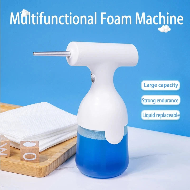 Electric Foam Dispenser Gun • Automatic Continuous Foaming Soap Pump • For Shampoo, Face Wash & Detergent