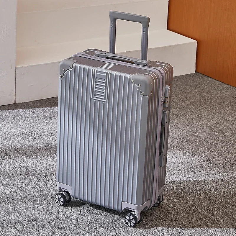100% Aluminum Magnesium Alloy Travel Luggage | Trolley Suitcase Carry-On with Cup Holder | 20/22/24/26/28 Inch