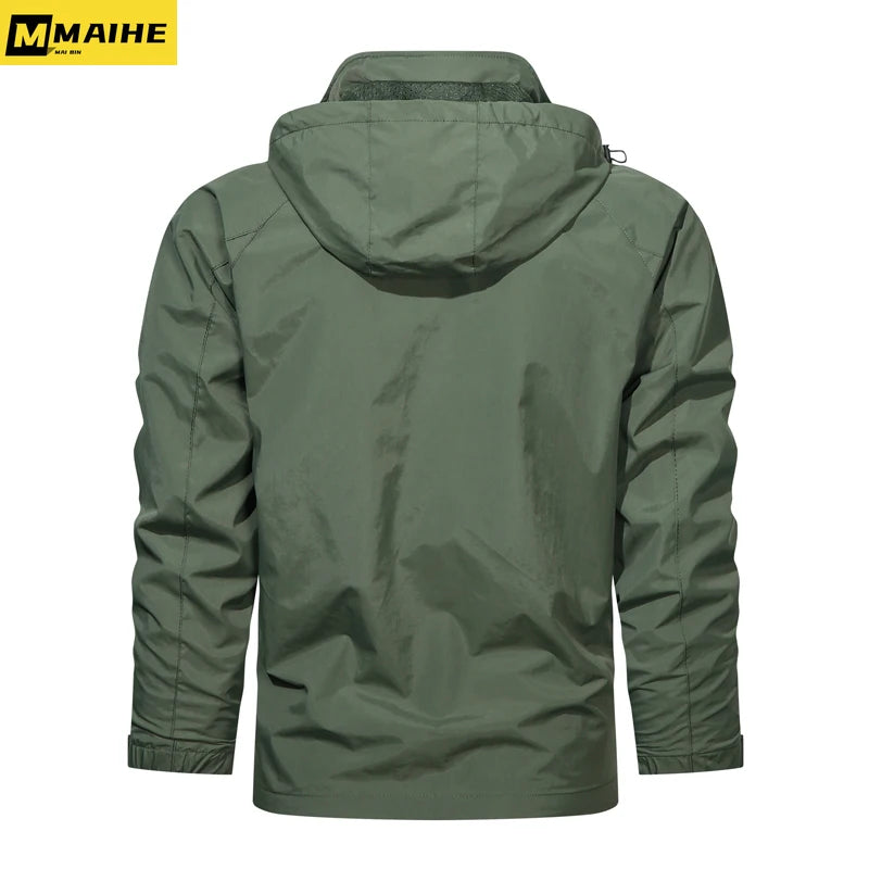 Men’s Spring Autumn Outdoor Jacket – Breathable Waterproof Hiking & Trekking Windbreaker