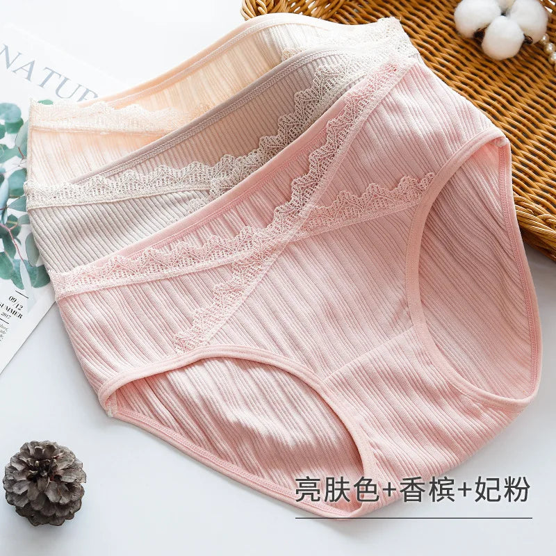 3PCS Cotton Maternity Low Waist U-Shaped Panties Women's Pregnancy Underwear M-XXL