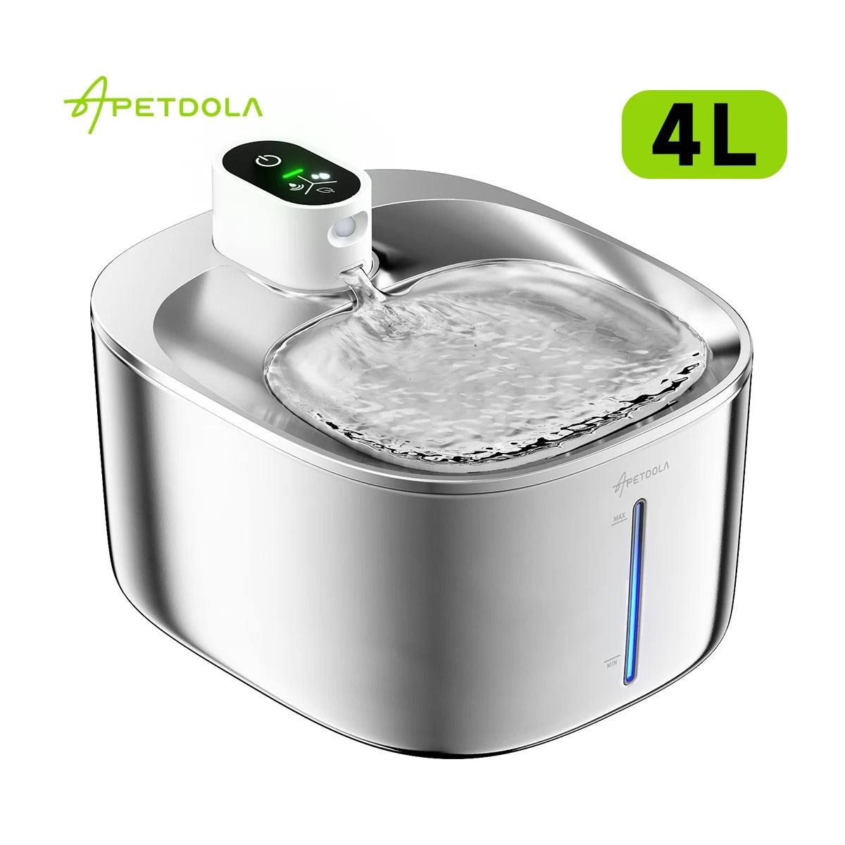 APETDOLA 4L Wireless Cat Water Fountain – Automatic Sensor Drinking Fountain, Smart Pet Water Dispenser for Cats & Dogs