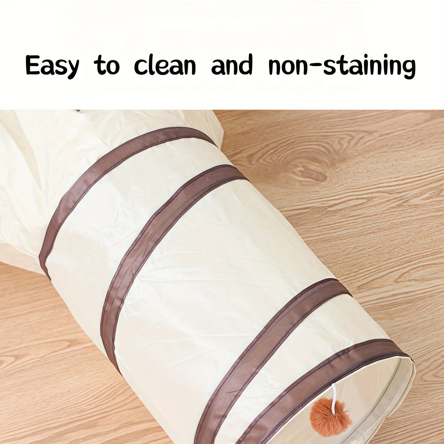 نفق لعب القطط القابل للطي - لعبة تفاعلية مخططة للقطط الصغيرة من أجل المتعة والاستكشاف والتمرين