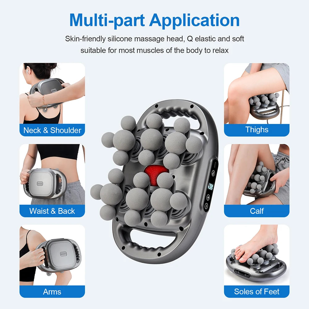 22-Head Fascia Massage Gun | Deep Tissue Muscle & Body Massager