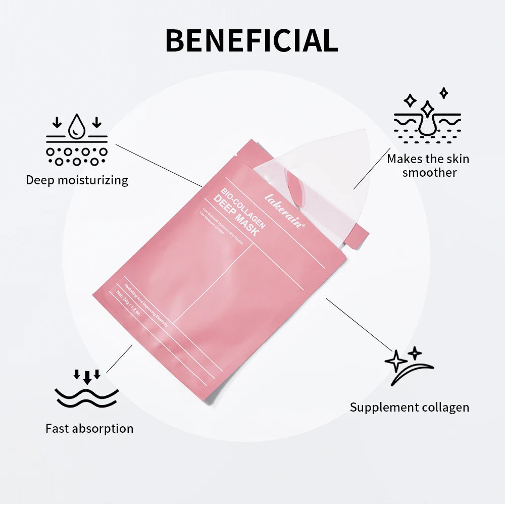Bio-Collagen Deep Hydrogel Mask – Hydrating Overnight Face Mask for Firming, Elasticity & Pore Minimizing
