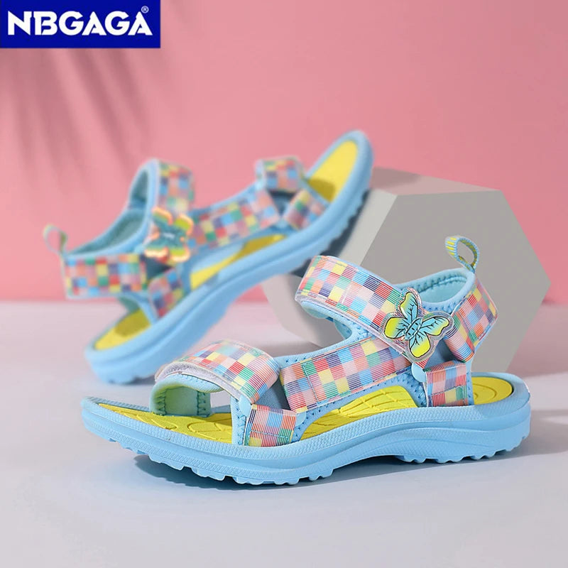 Cute Girls’ Pink Sandals – Soft Sole Breathable Summer Shoes for Kids & Baby Outdoor Walking