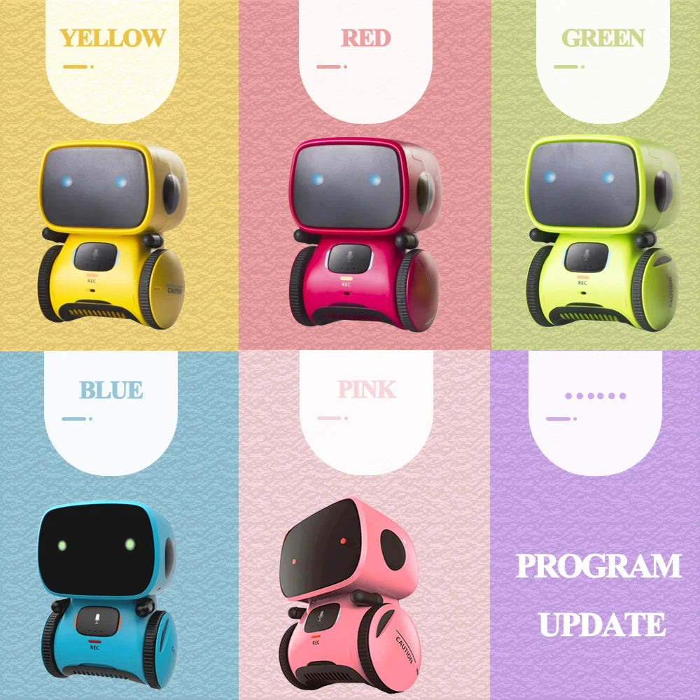 لعبة روبوت تفاعلية بالتحكم الصوتي - روبوت راقص ذكي مع أوامر اللمس والصوت - لعبة تعليمية لطيفة للأطفال