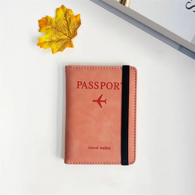 RFID Vintage Passport Holder – PU Leather Travel Wallet for Men & Women