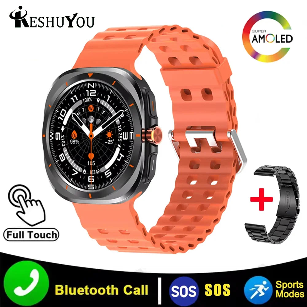 KESHUYOU Watch 7 Ultra Smart Watch – 1.52” AMOLED, Bluetooth Call, Voice Assistant, Heart Rate Monitor for Men & Women