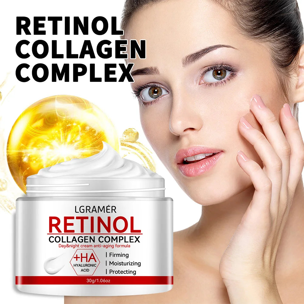 Retinol Lifting & Firming Face Cream – Collagen Moisturizer for Wrinkle Smoothing, Whitening & Skin Brightening
