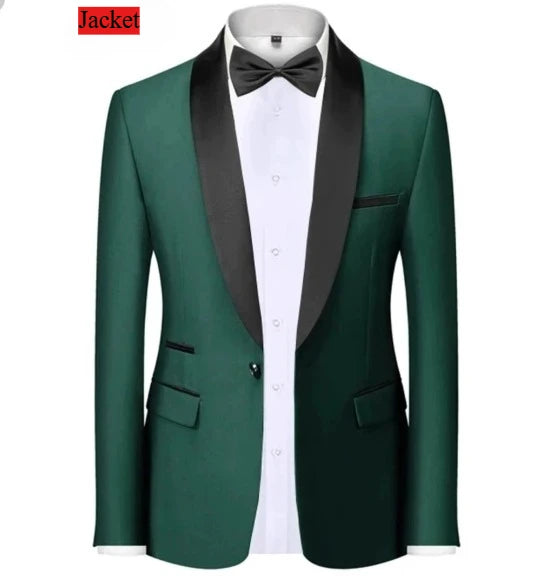 Men's Formal Slim Fit Tuxedo Suit – Luxury Groom & Prom Wedding Outfit