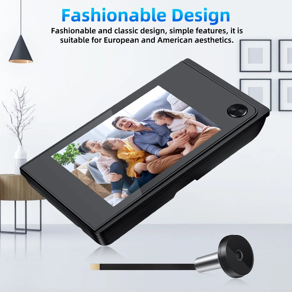 Awapow 3.5-Inch Digital Doorbell Peephole Viewer – 2MP HD Camera with 120° Wide-Angle & LCD Outdoor Monitor