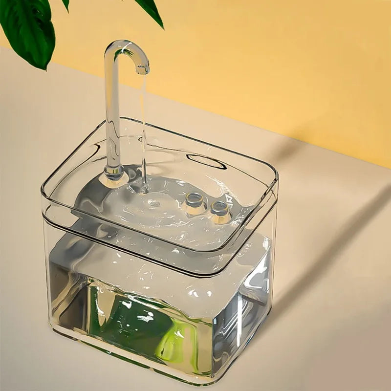 Automatic Cat Water Fountain – Transparent USB Silent Pet Water Dispenser with Filter