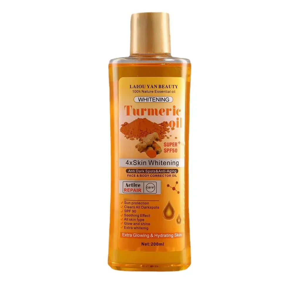 Turmeric Essential Oil Massage Oil 200ml – Moisturizing, Brightening & Smoothing Facial and Body Aromatherapy Oil