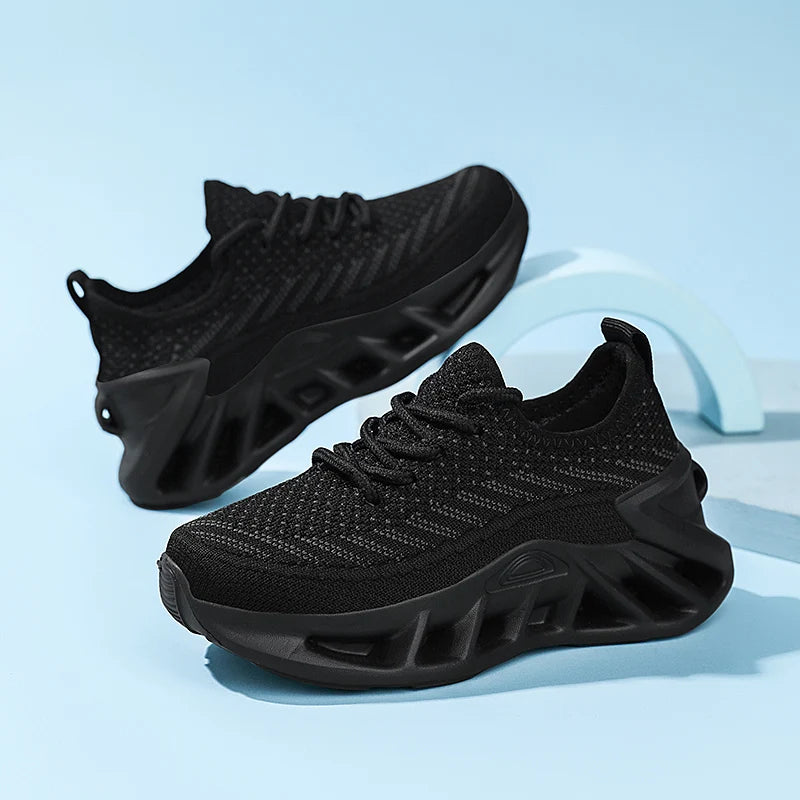 Kids Black & White Casual Sneakers | Comfortable School & Sports Shoes