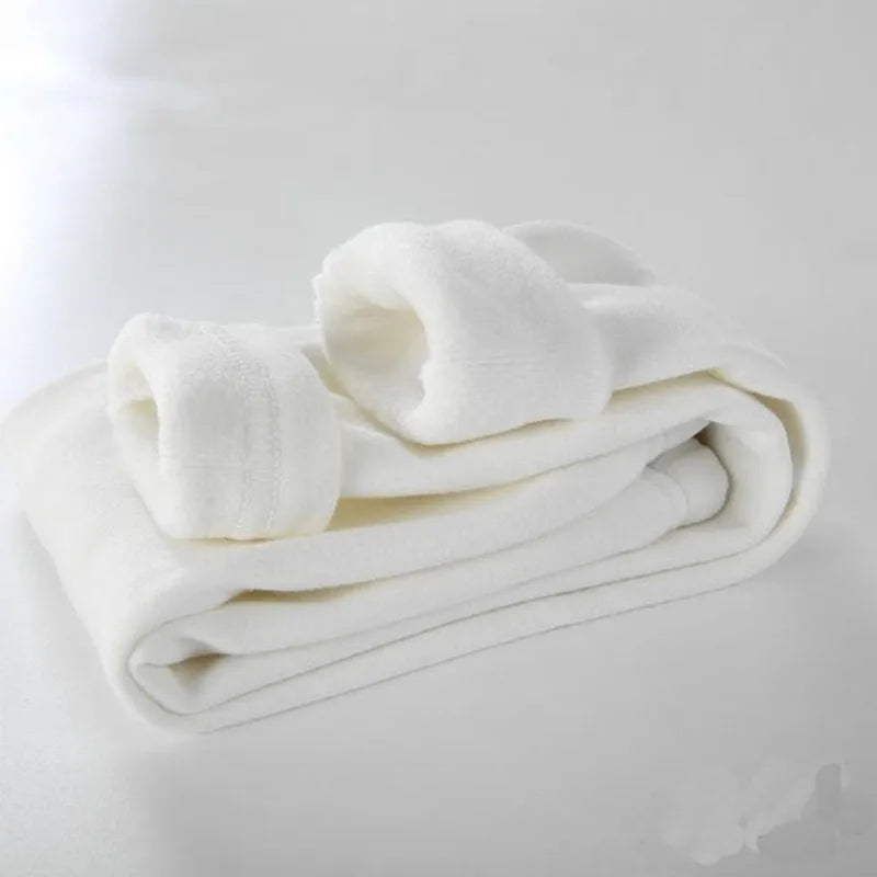 Girls Velvet Leggings Dot Print Warm Pants Autumn Winter Kids Cotton Trousers