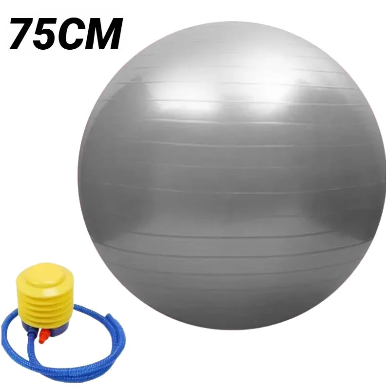 PVC Yoga Ball | 45–95CM Thickened Explosion-Proof Pilates & Fitness Balance Ball for Home Gym