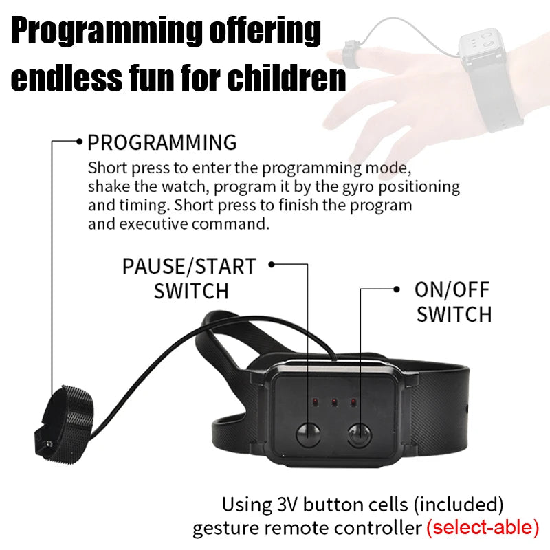 2.4G RC Smart Robot Car – Gesture & Watch Control, Sound Effects, Intelligent Sensor Robot Toy for Kids