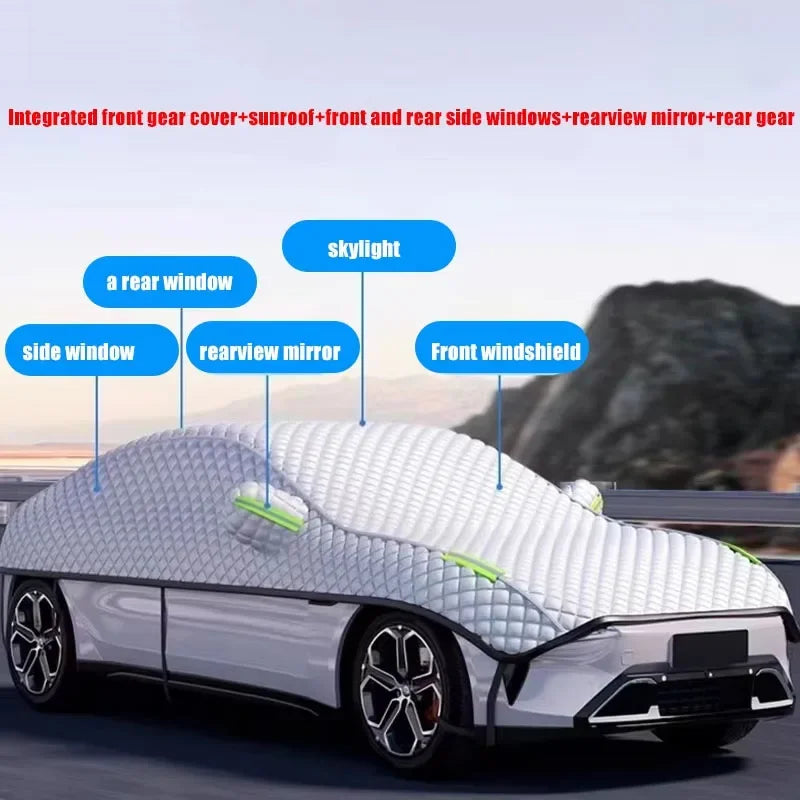 Car Cover Outdoor Protection Waterproof Four Seasons Windshield Protection Hail Protector Snow Cover Sunshade Frost Cover Parts