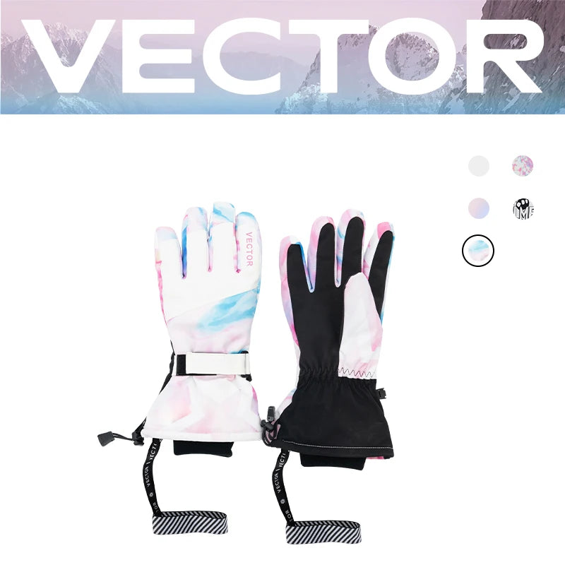 Extra Thick 2-in-1 Ski Mittens – Waterproof Windproof Winter Gloves for Men & Women, Warm Snowboard Sports with Faux Leather Palm