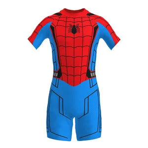 Kids Spiderman Swimsuit Boys Surfing Swimwear Cosplay Beach Bodysuit