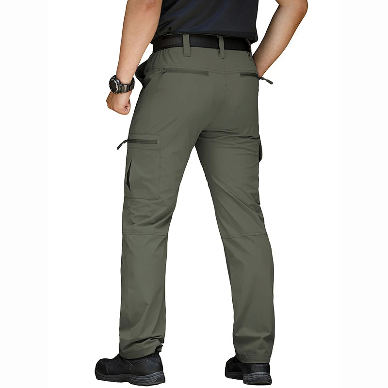 Leichte, schnelltrocknende und wasserabweisende Cargohose für Herren – Outdoor-Wanderhose, taktische Arbeitshose