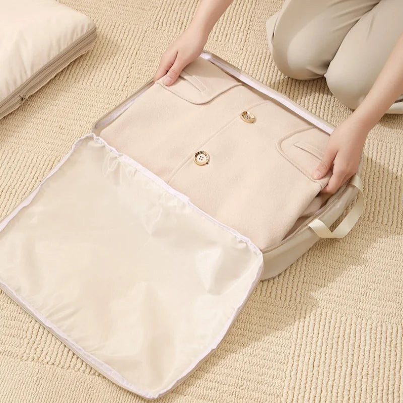 3Pcs Lightweight Compression Packing Cubes | Expandable Travel Organizer with Clear Toiletry Bag