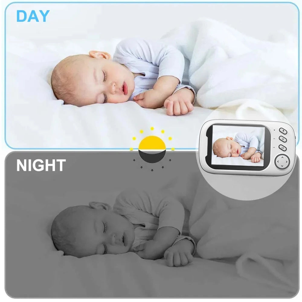 3.5-Inch Video Baby Monitor with Camera – Wireless LCD Nanny Cam, Two-Way Audio Talk, Better Than VB603 Electronic Babysitter