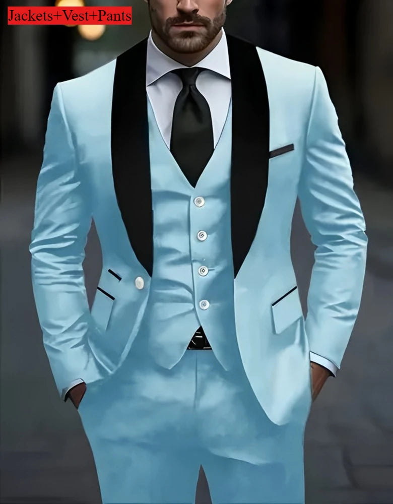 Men's Formal Slim Fit Tuxedo Suit – Business & Wedding Groom Attire