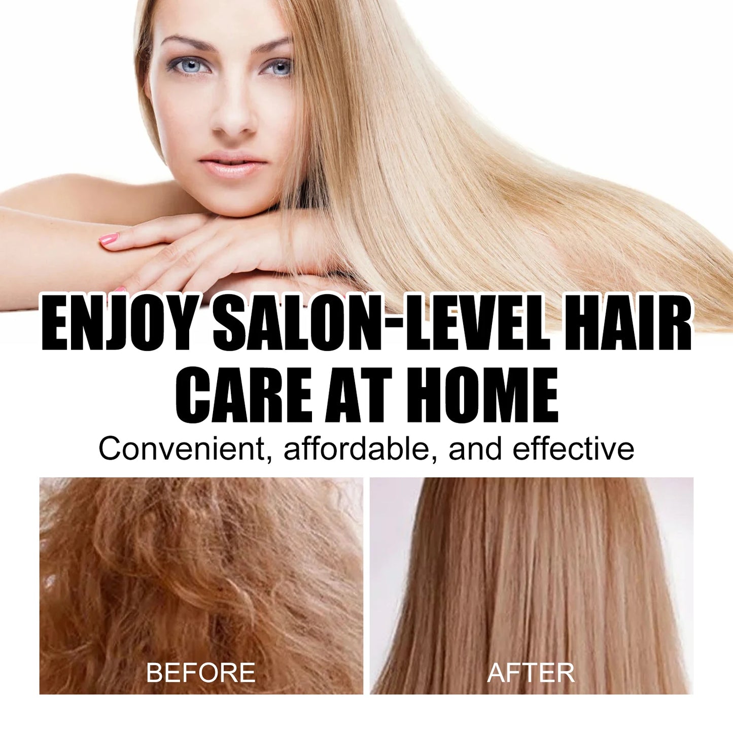 قناع الكيراتين لإصلاح الشعر في 8 ثوانٍ - تحكم فوري في التجعد ومنع التكسر