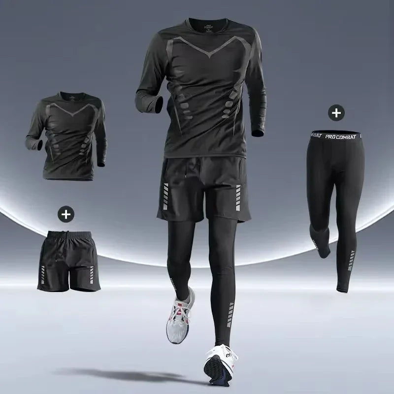 Men's Sports Suit – Quick-Dry Fitness & Running Training Clothes for Gym, Cycling & Outdoor Workouts
