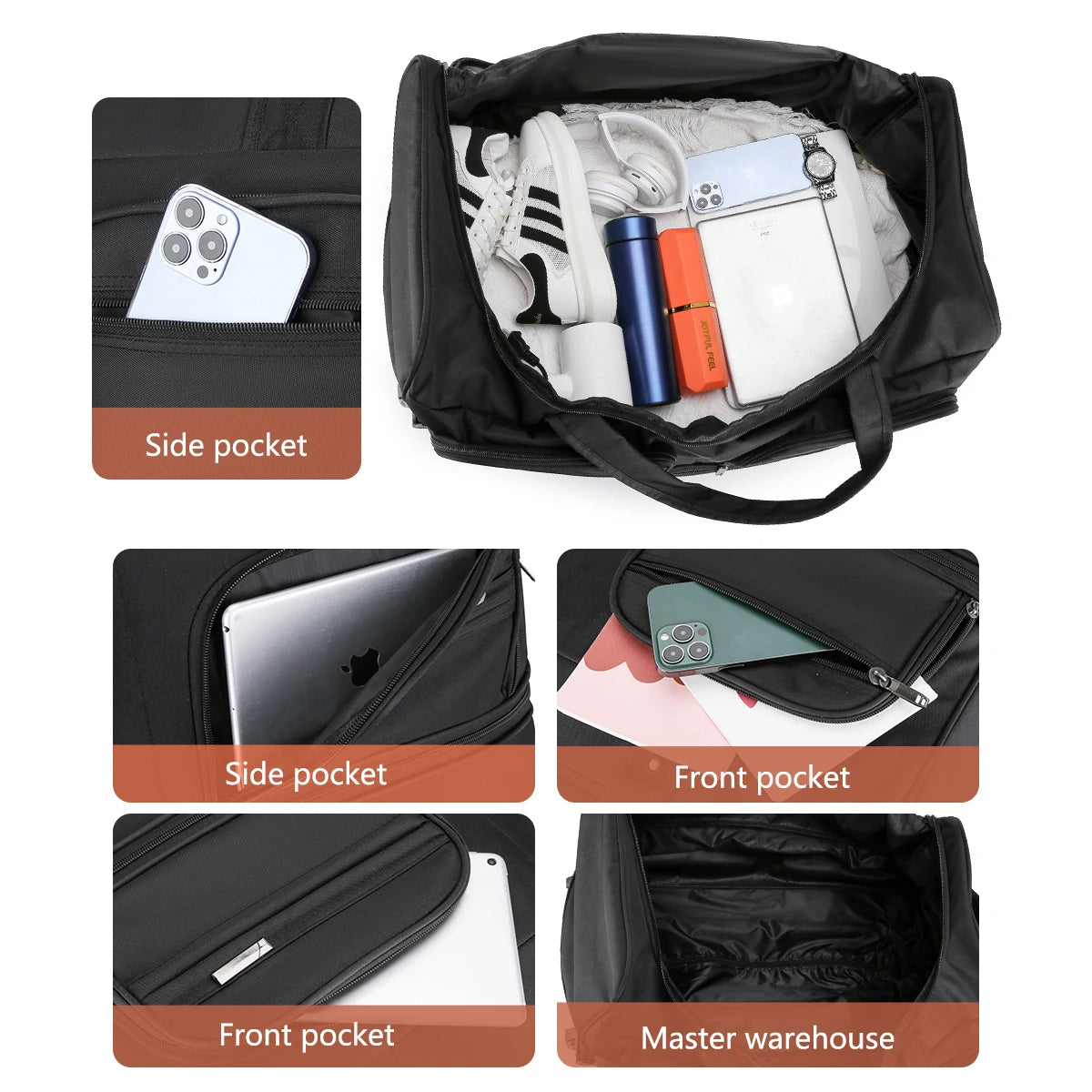 2025 New Fashion Travel Bag | Large-Capacity Waterproof Duffel Trolley Bag for Men & Women | Sports & Roller Travel Bag