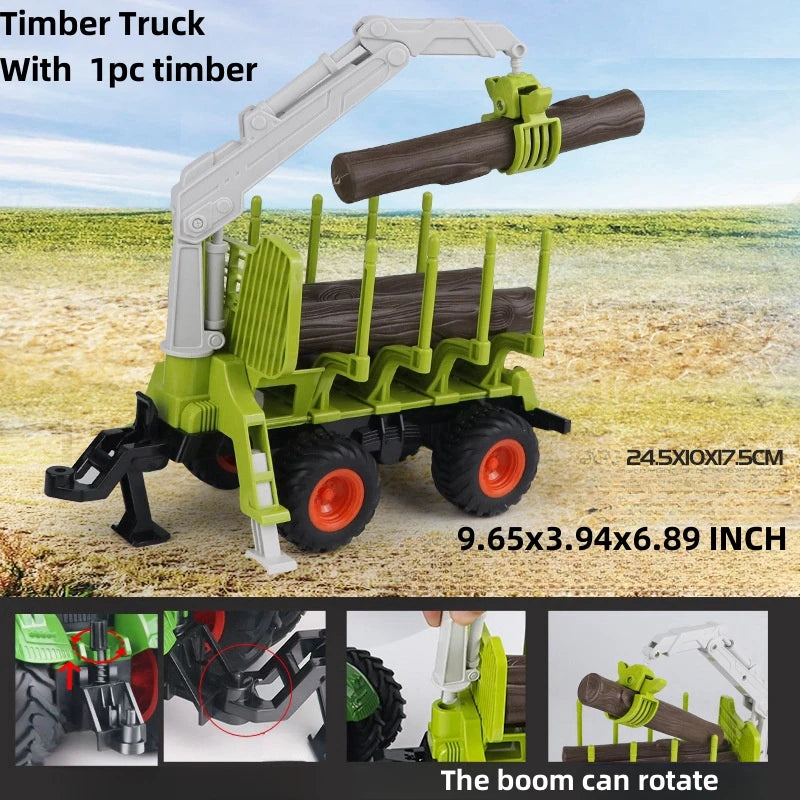 Large Scale Tractor Toy Set – DIY Farm Truck & Trailer Playset for Kids