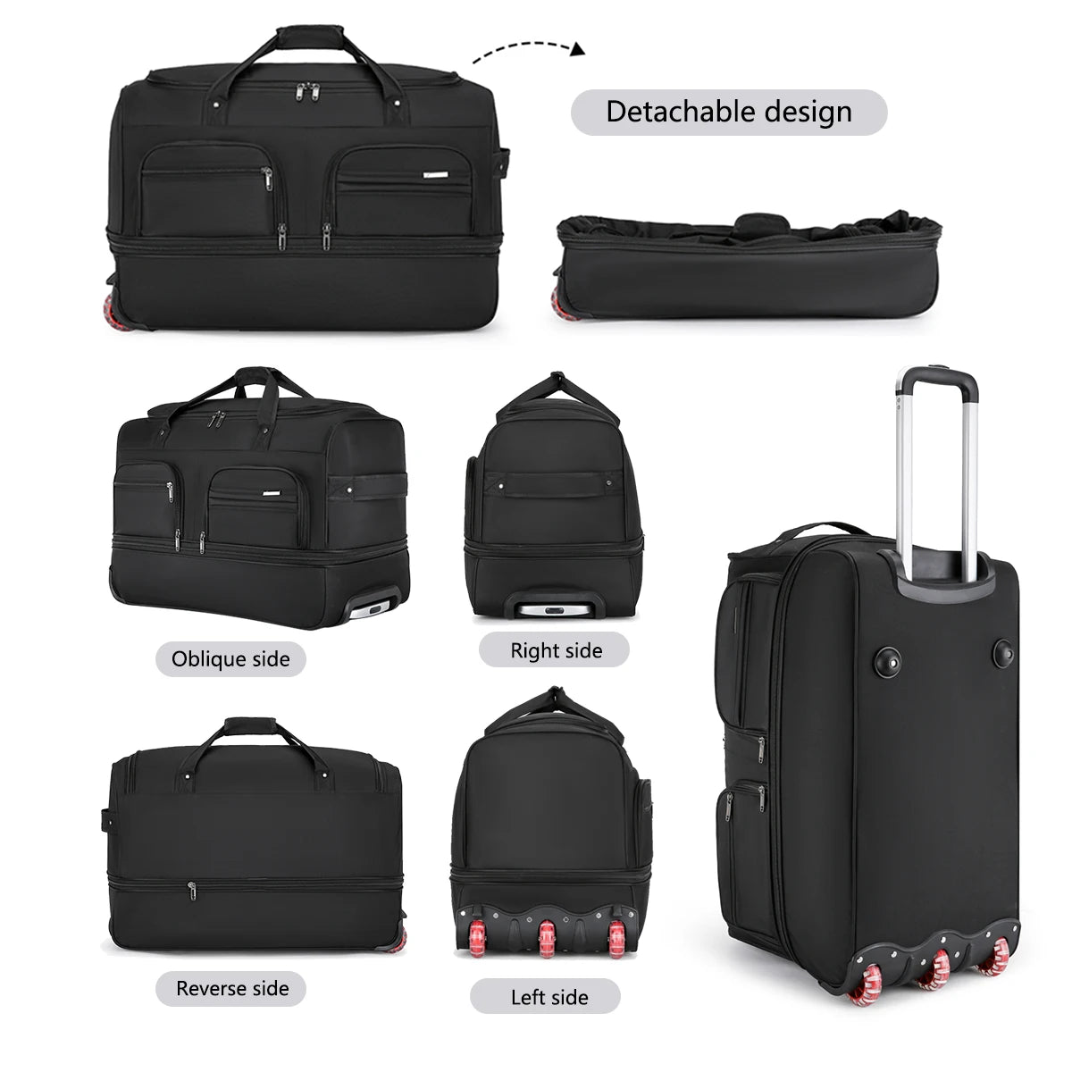 2025 New Fashion Travel Bag | Large-Capacity Waterproof Duffel Trolley Bag for Men & Women | Sports & Roller Travel Bag