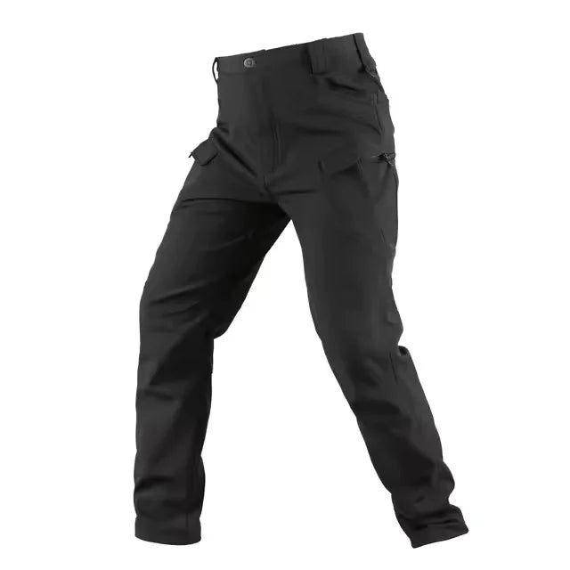 Men’s Waterproof Shark Skin Tactical Fleece Soft-Shell Jacket + Windproof Warm Cargo Pants (2-Piece Set)