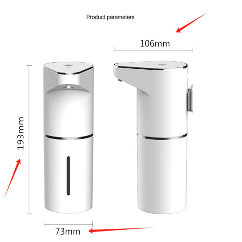 Intelligent Wall-Mounted Automatic Soap Dispenser – Contactless Rechargeable Foam Machine with Multi-Gear Adjustment