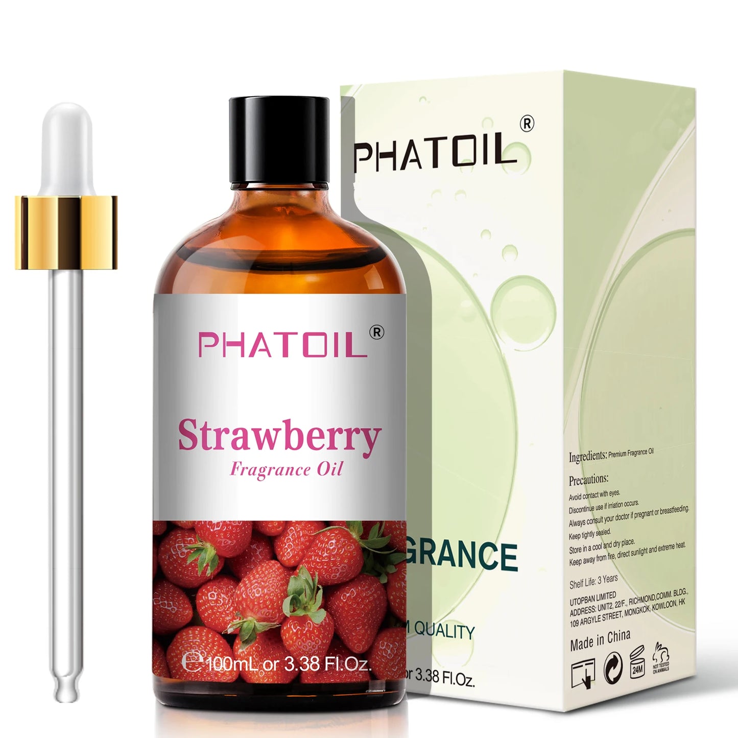 PHATOIL 100ml Sweet Fruity Fragrance Oil – Coconut, Vanilla, Strawberry & More for Diffusers & Candles