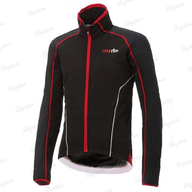 Zero Rh+ Men’s Winter Cycling Jersey – Thermal Fleece Long Sleeve MTB Bike Top 2023