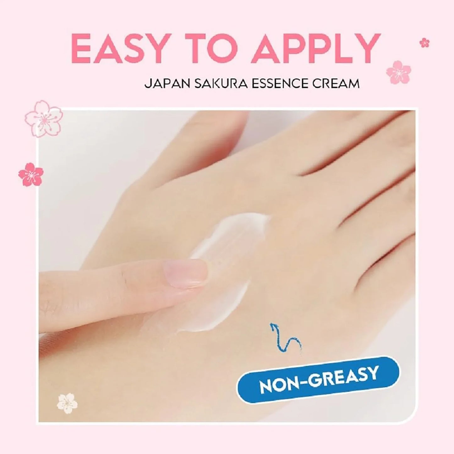Japan Sakura Essence Cream – Tone-Up & Hydrating Face Cream with Hyaluronic Acid