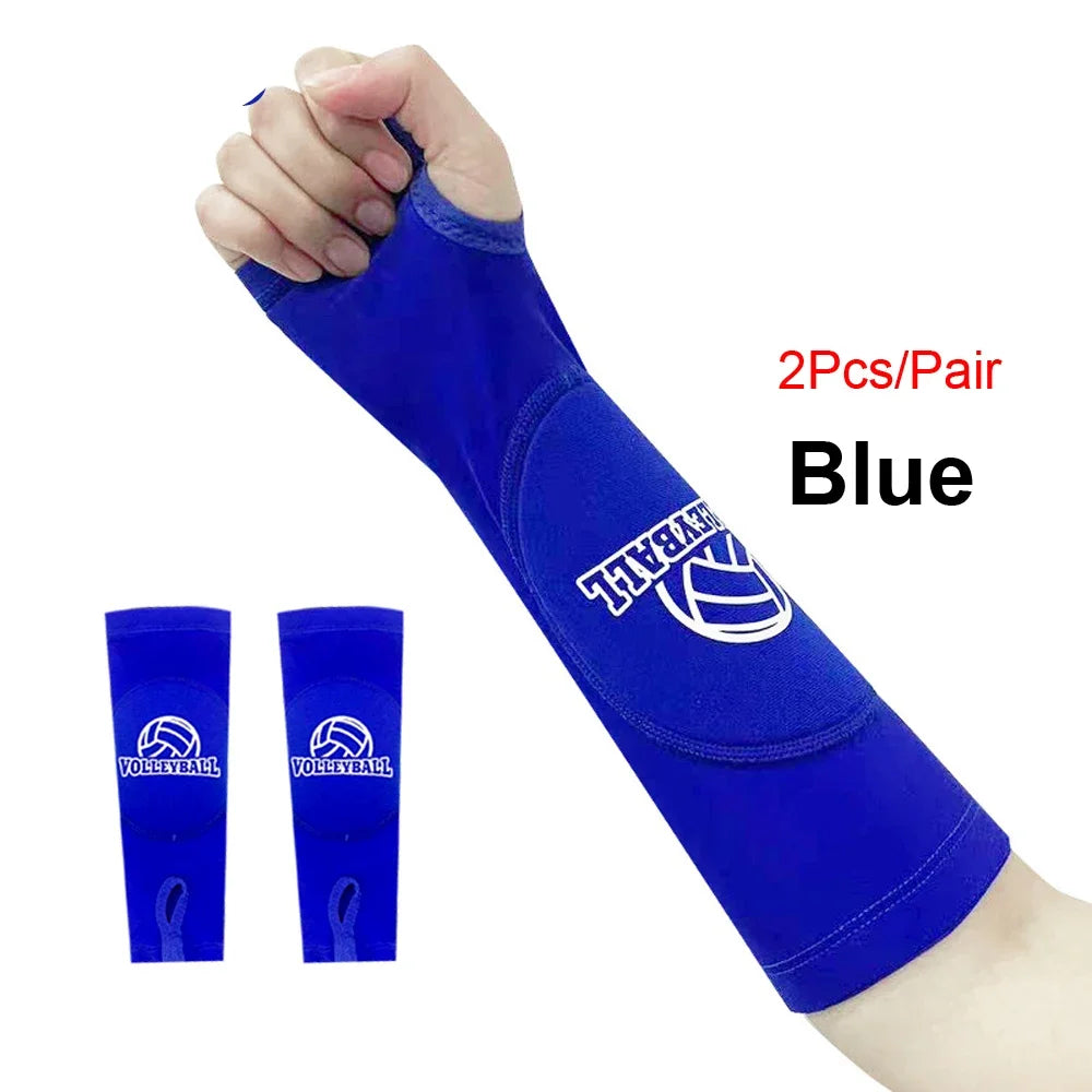 Volleyball Arm Sleeves | Padded Forearm Sleeves with Thumb Hole – Protective Gear for Kids & Adults