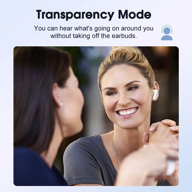 QCY T13 ANC Bluetooth 5.3 Earphones | Active Noise Cancellation -28dB, Low Latency & Fast Charging Wireless Earbuds