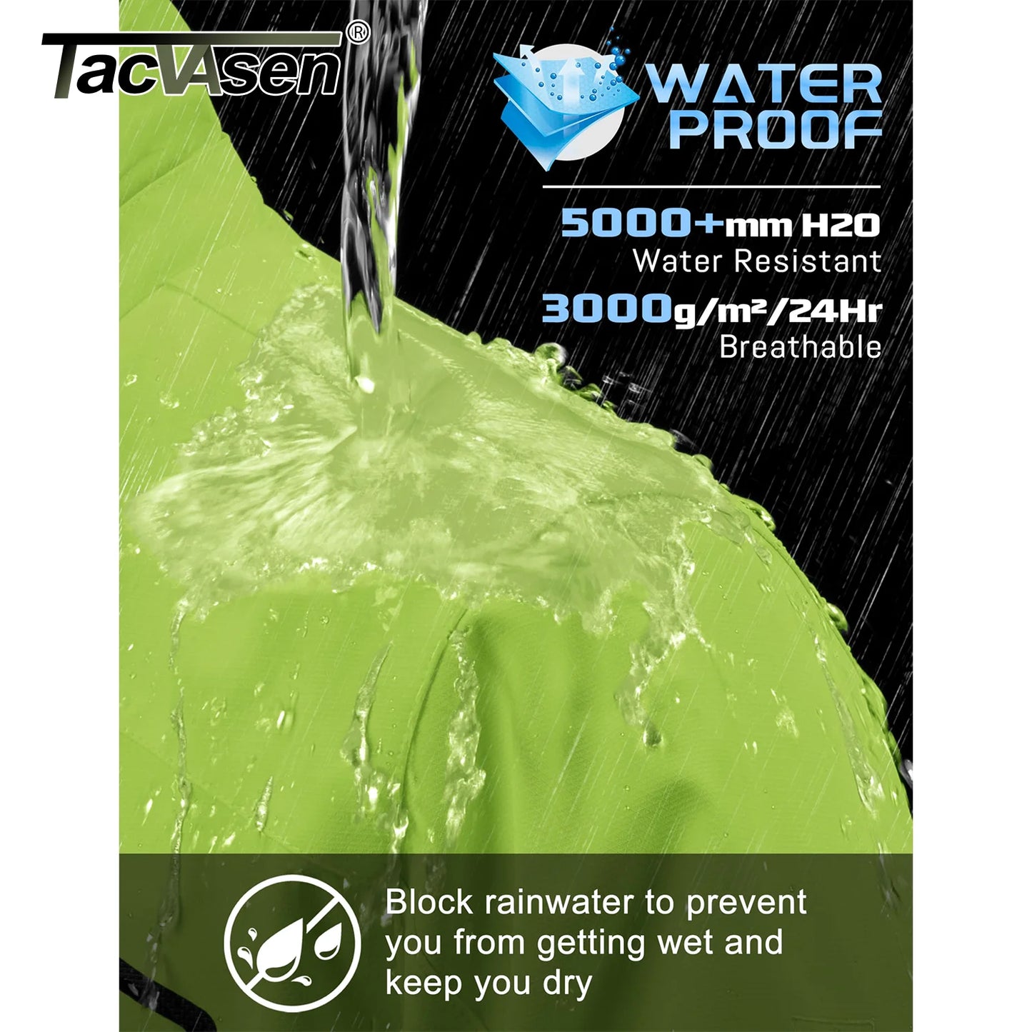 TACVASEN Men’s Spring Autumn Lightweight Jacket – Mesh-Lined Waterproof Outdoor Windbreaker