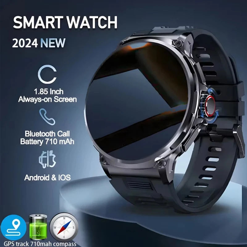 GPS Smart Watch | 1.85'' AMOLED HD Display, 710mAh Battery, Bluetooth Call, Sports Fitness Tracker