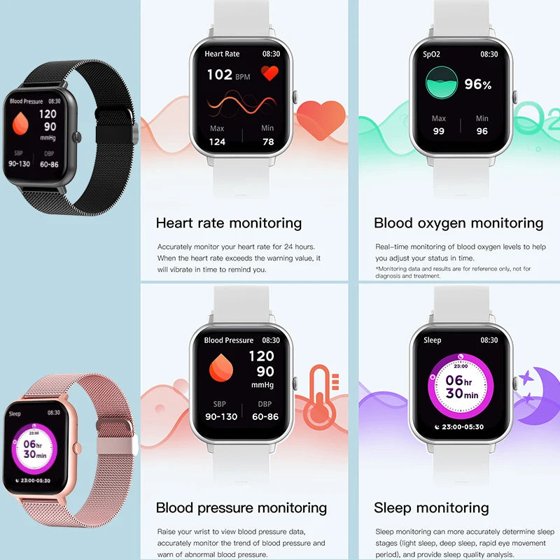 ساعة شاومي الذكية 2025 للرجال والنساء - مكالمات بلوتوث، متتبع اللياقة البدنية، معدل ضربات القلب، مقاومة للماء IP68