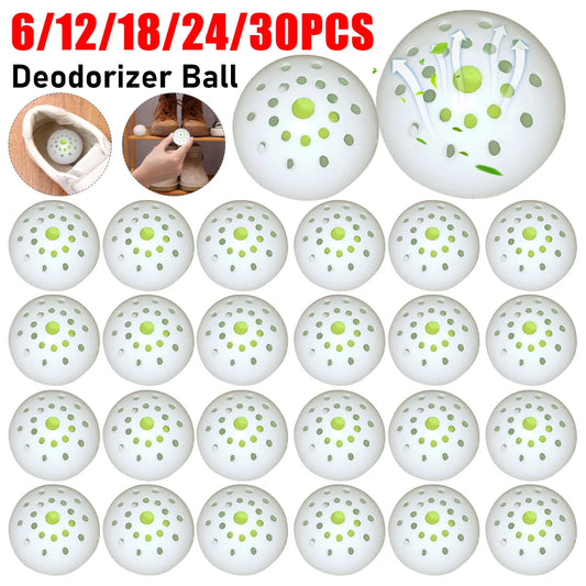 6-30 قطعة من كرات مزيلة لرائحة الأحذية - معطر للأحذية الرياضية، وحقائب الصالة الرياضية، والخزائن، والخزانات، وإزالة روائح السيارات